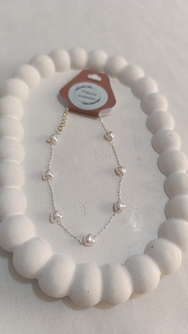 Producto - Pulsera corazones perlas