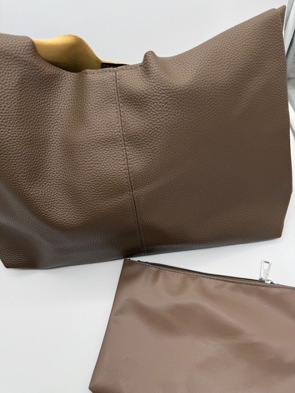 Producto - Cartera HORTENSIA -CON NECESER DE REGALO- habano