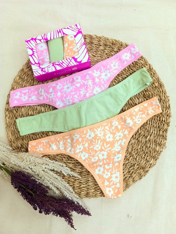 Producto - Art. 586F - FRASHE - PACK X3 Colaless Algodón Flores CAPSULA 2025