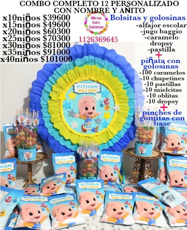 Producto - Combo cumpleaños 12 Cleo y cuquin