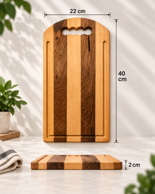 Producto - Tabla "N26" chica curva con agarre combinada guatambú y guayubira - 1