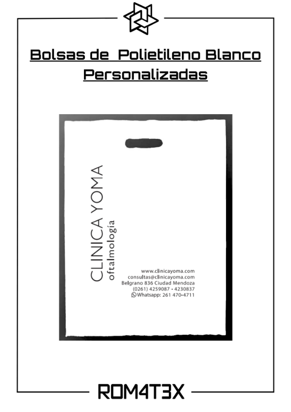 Producto - 100 Bolsas de Polietileno Blanco Clínica Yoma