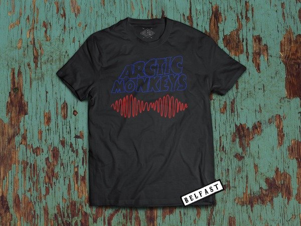 remera arctic monkeys red blue