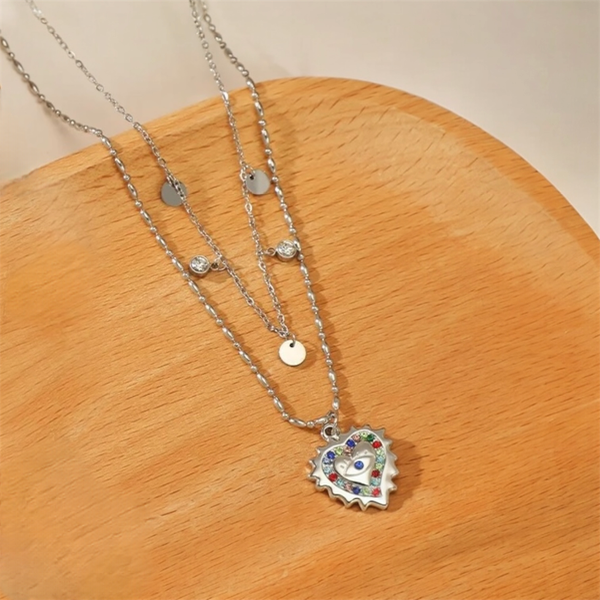 Producto - Collar Alma Doble cadena plateado