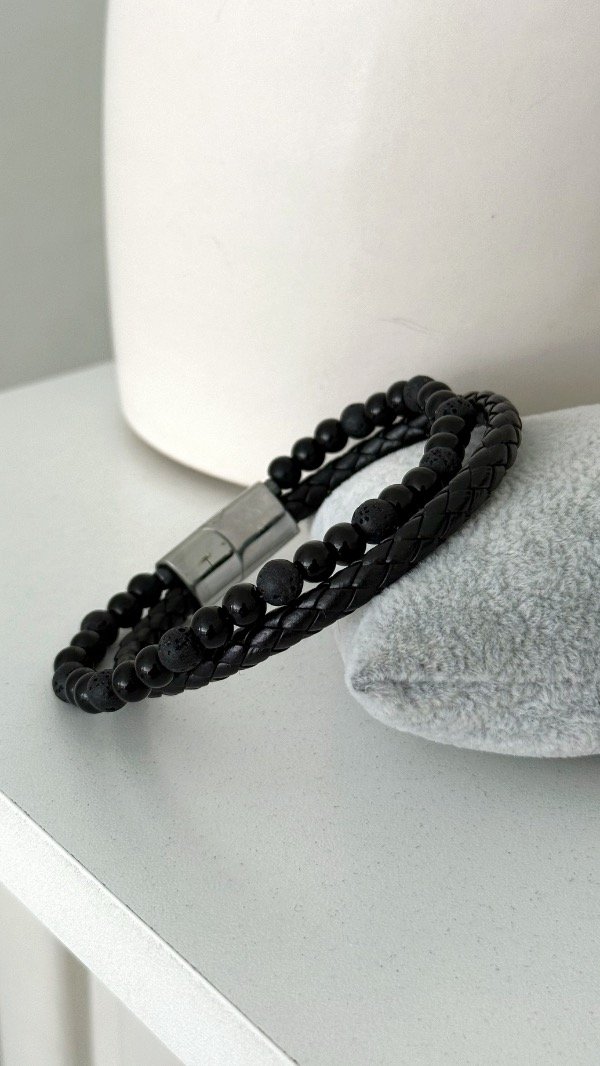 Producto - Pulsera doble trenz y bolit UNISEX - 1