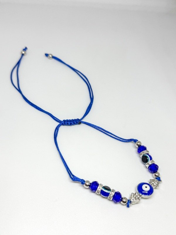 Producto - Pulsera hilo y cristal ojos azul