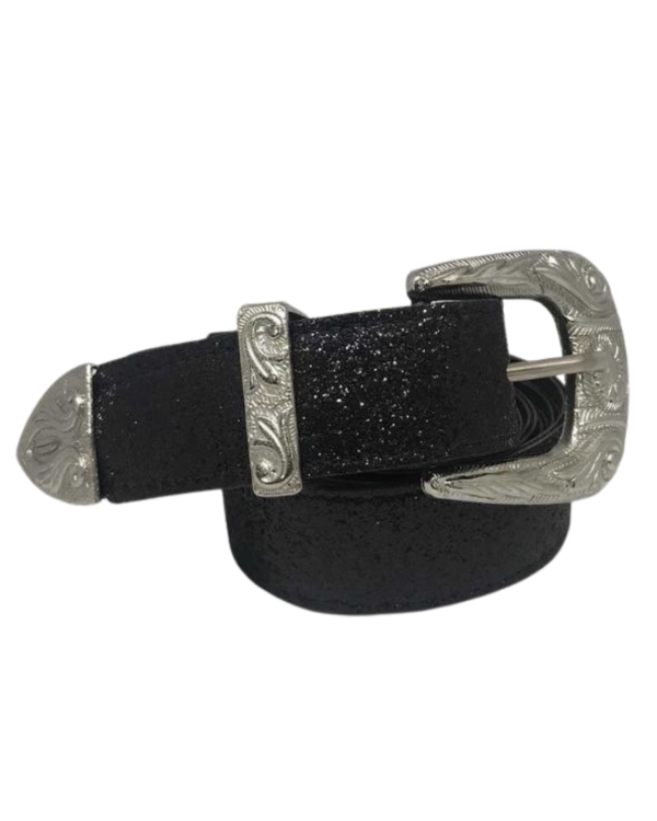 Producto - Cinto texano negro glitter