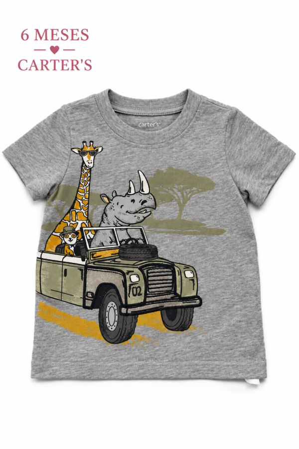 Producto - Remera safari gris Carters 6 meses - 0