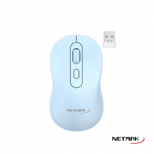 Producto - Mouse Inalámbrico recargable NM-M640 CELESTE