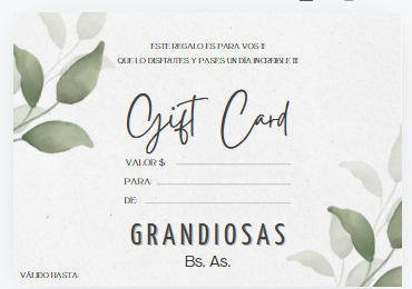 Producto - Gift Card