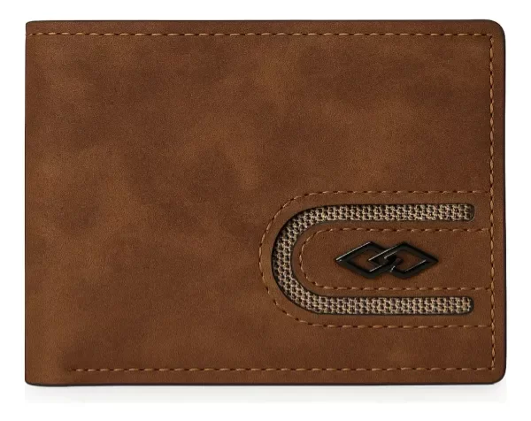Producto - Billetera Hombre Imitación Cuero Marrón