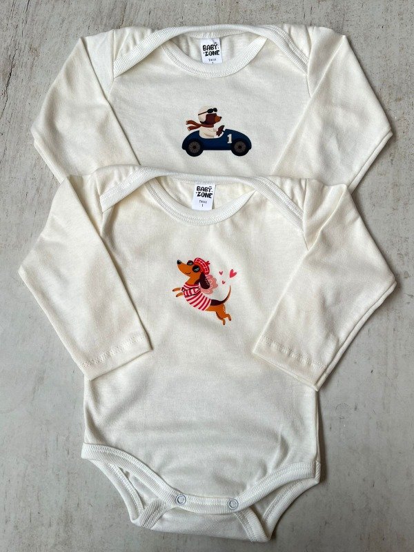 Producto - Body salchi/oso 0/9M pack x4
