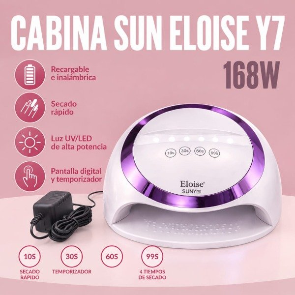 Producto - CABINA PROFESIONAL Y7 SUN ELOISE CON 168W BORDE DORADO
