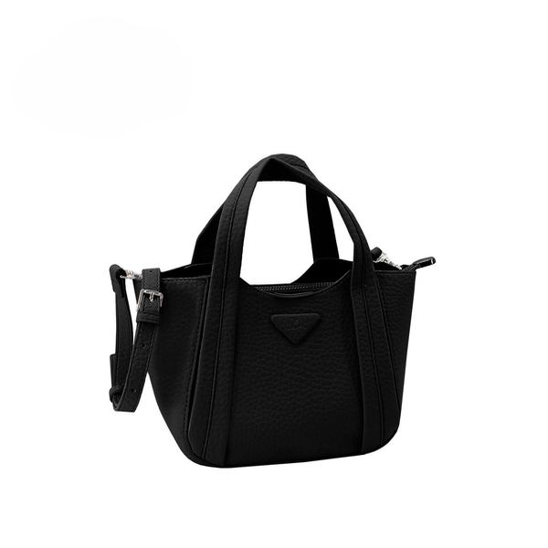Producto - Cartera mediana   cuero P.u Negra