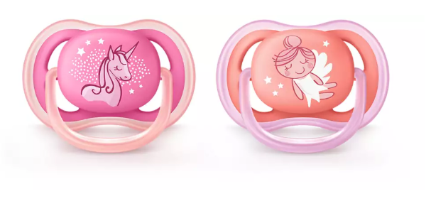 Producto - Kit 2 Chupetes Ultra Air con estuche AVENT rosa. 6-18m.
