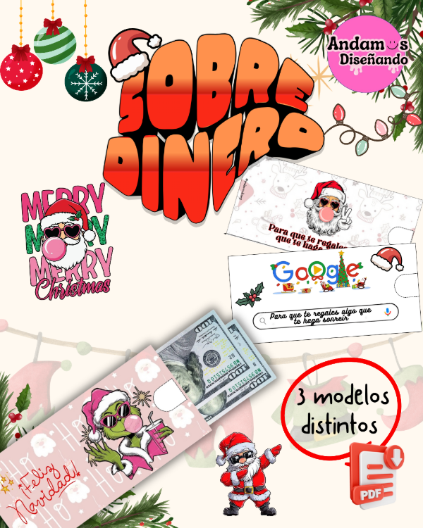 Producto - SOBRE NAVIDEÑO PARA REGALAR DINERO