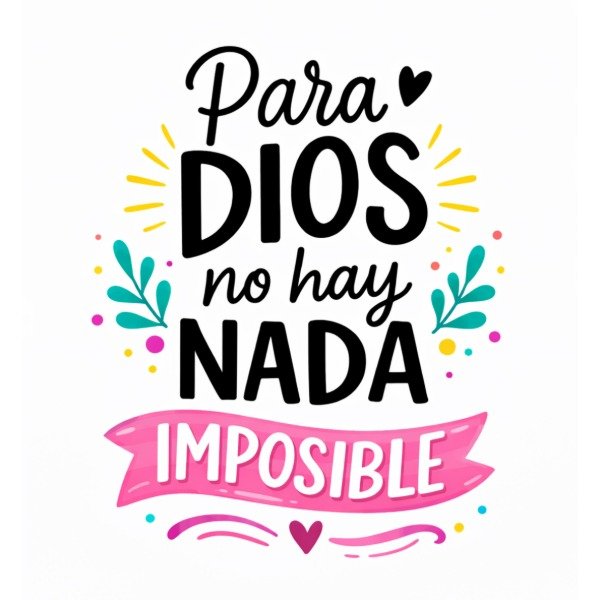 Producto - Sticker PARA DIOS NO HAY NADA IMPOSIBLE