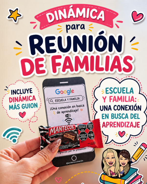 Producto - DINÁMICA PARA REUNIÓN DE FAMILIAS. Una conexión en busca del aprendizaje