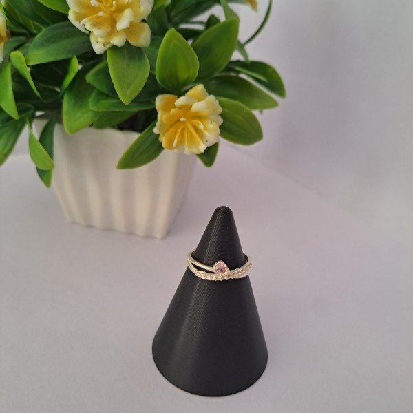 Producto - Anillo Cruzado Cubic Rosa - Código: 000029 - 2