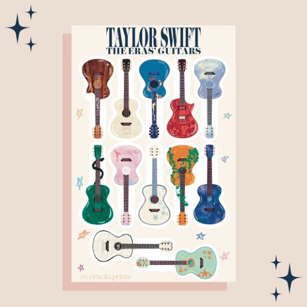 Producto - Set Troquelado 'The Eras' Guitars'