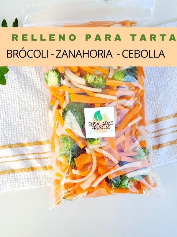 Producto - Relleno para tarta de Brócoli,  zanahoria y cebolla