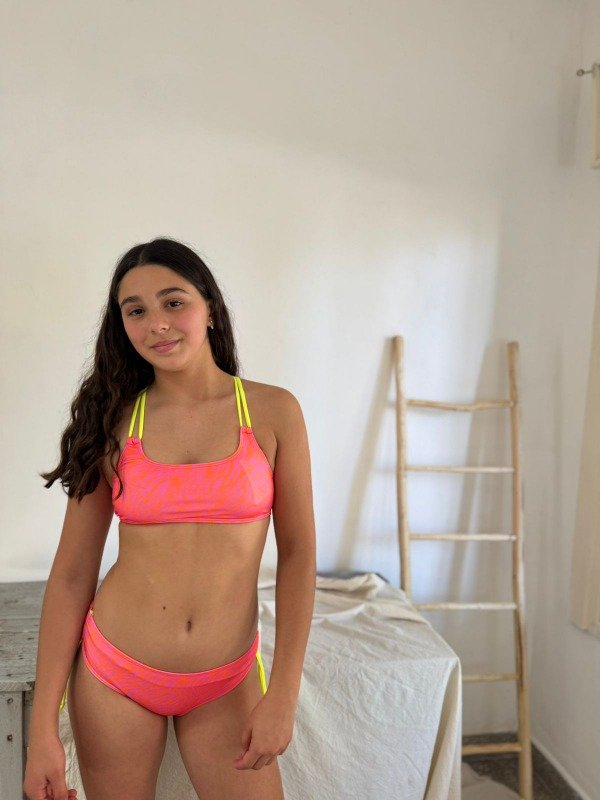 Producto - Bikini teens zebra amarilla