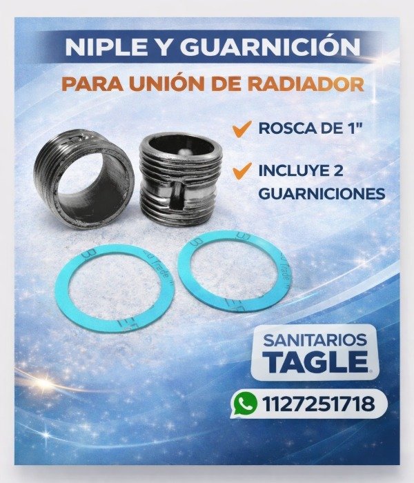 Producto - Niple Y Guarnición Para Unión De Radiadores (par)