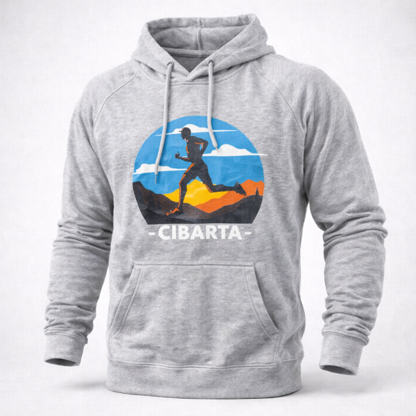 Producto - Canguro CORREDOR Cibarta GRIS algodon Rustico logo pecho