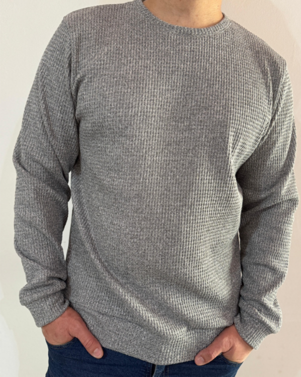 Producto - SUETER WAFFLE BRUSH FRISADO - Gris