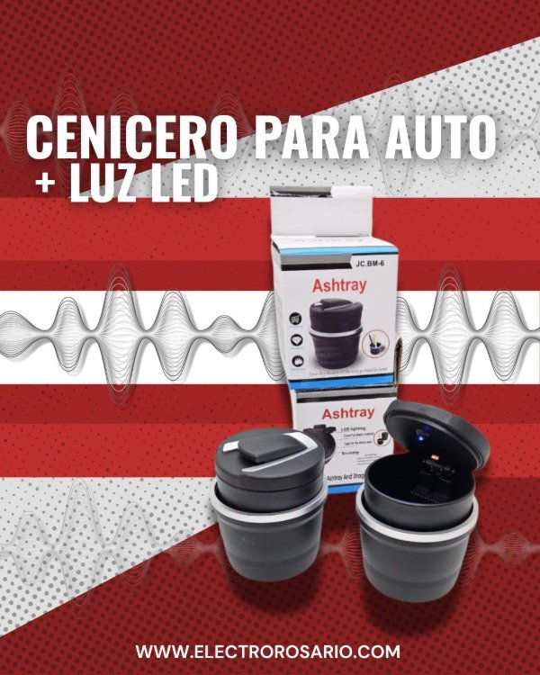 Producto - CENICERO PARA AUTO + LUZ LED