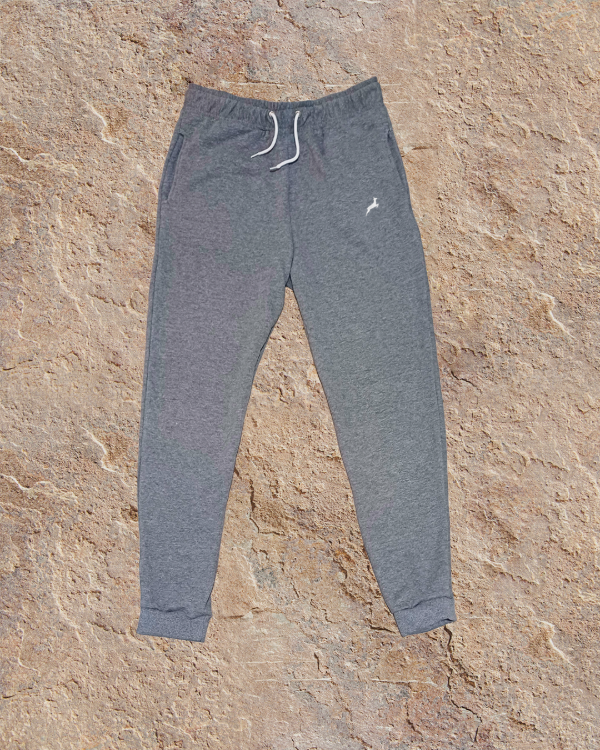 Producto - Pantalón Liso Algodón con Puño - Color Gris