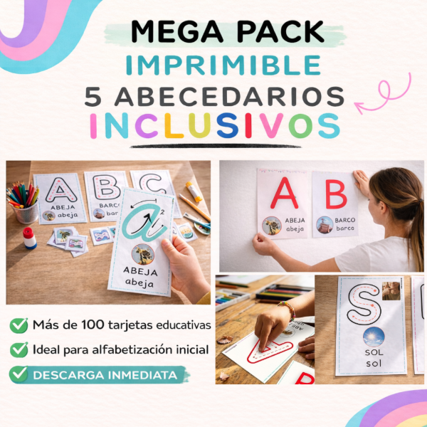 Producto - Mega pack - 5 abecedarios inclusivos