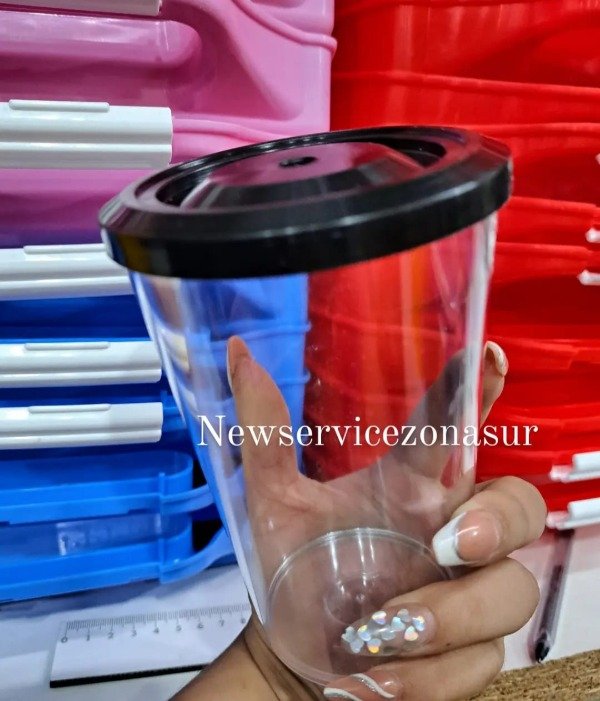 Producto - VASO CRISTAL XL JULI - TAPA NEGRA