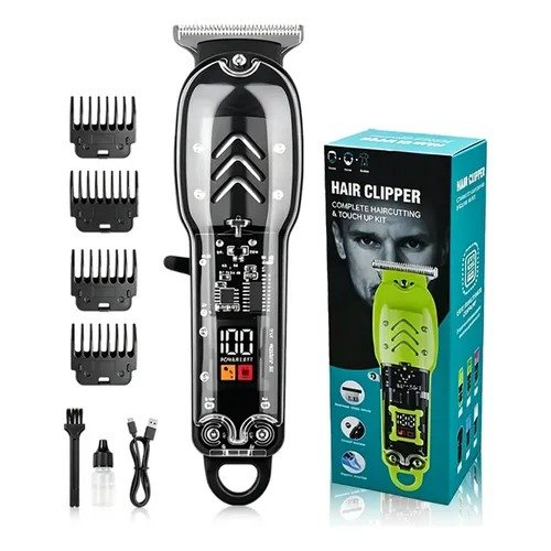 Producto - Cortadora de pelo recargable con accesorios mod transparente - 0