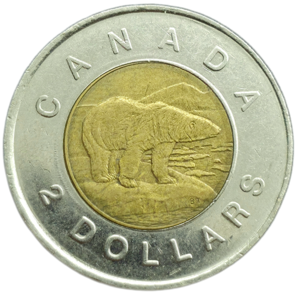 Producto - Canada 2 Dolares 1996 Oso Polar / Isabel II Km#270 VF