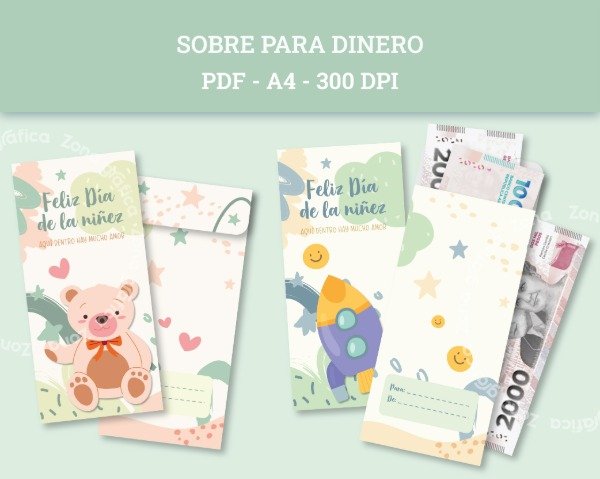 Producto - Sobre para dinero - Día del Niño