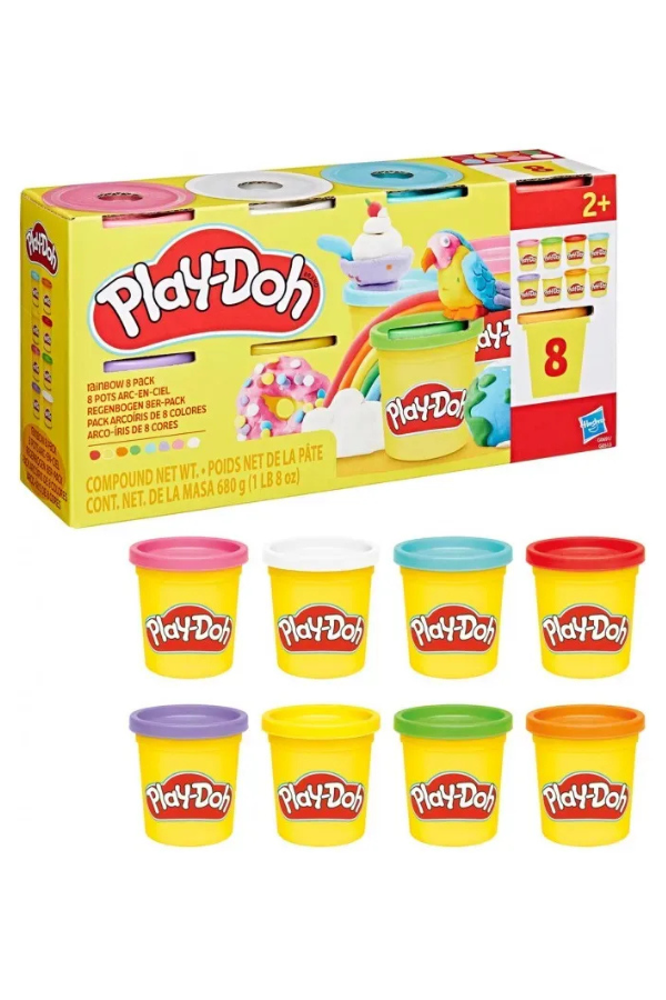 Producto - Play Doh Set De Masas Arcoiris Potes X8 Moldeable Hasbro - 0