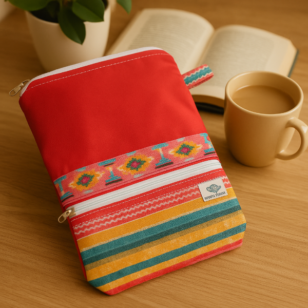 Producto - Funda para libros impermeable con cartuchera y bolsillo exterior - 1