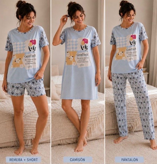 Producto - PIJAMAS 4 PIEZAS ESTAMPADOS - 0