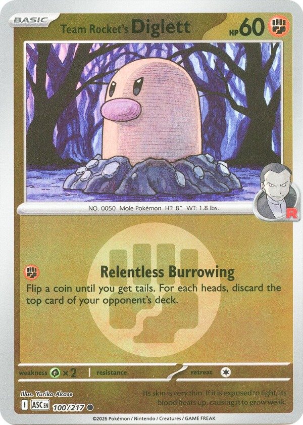 Producto - Team Rocket's Diglett (100/217) (Energy Symbol) [Ascended Heroes]