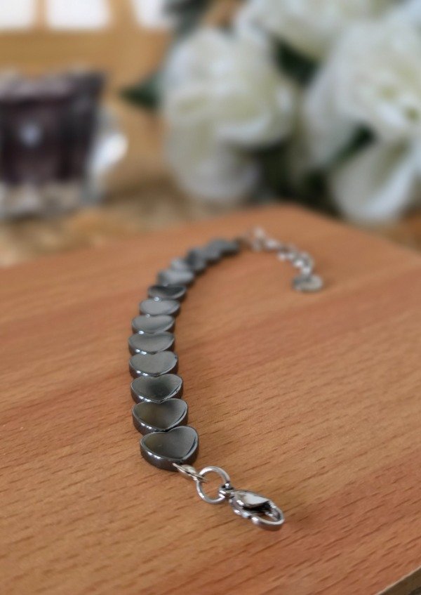 Producto - Pulsera Hematite - Corazón Nocturno
