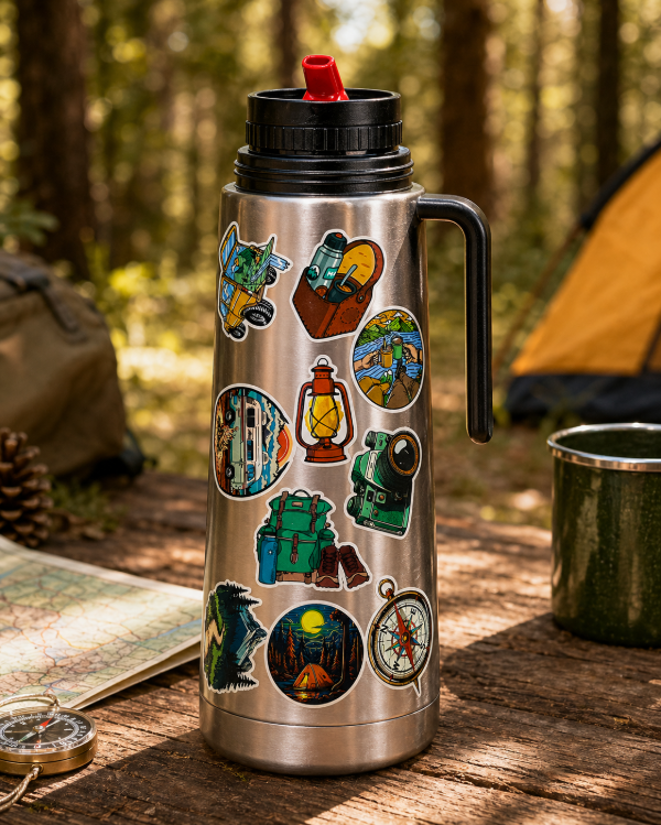 Producto - Plancha de Stickers Camping