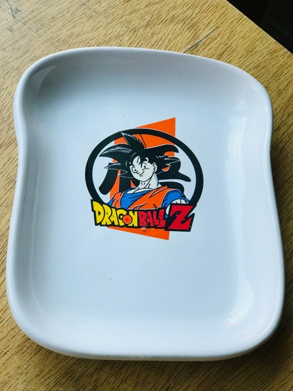 Producto - Plato tostada dragon ball blanco