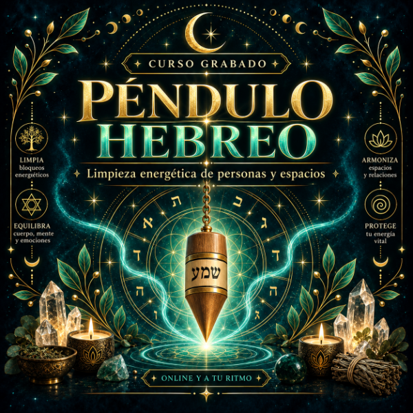 Producto - Péndulo Hebreo - Limpieza Energética de Personas y Espacios - Curso Grabado