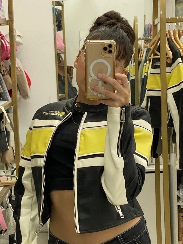 Producto - CAMPERA ECO CUERO - AMARILLO