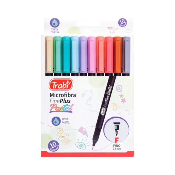 Producto - Microfibras Trabi Fine Plus Pastel 0.3 Mm X 10 Colores