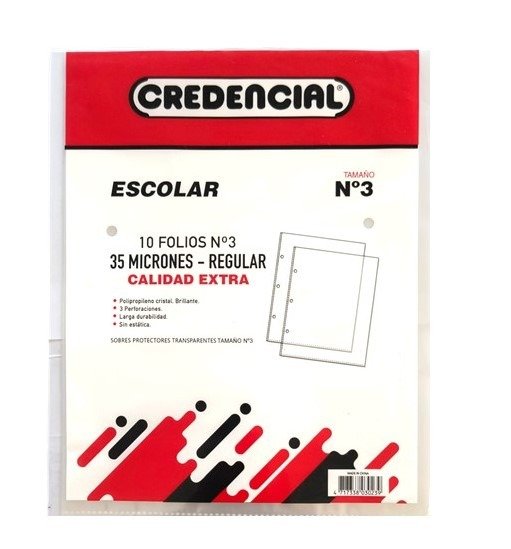 Producto - FOLIOS ESCOLAR CREDENCIAL P.P. x10u.