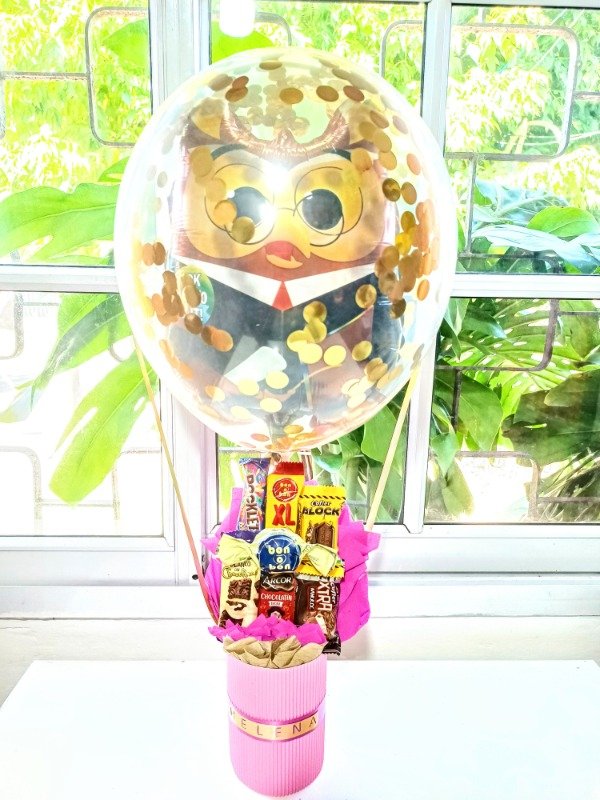 Producto - Box golosinero egresados con. Globo confetti
