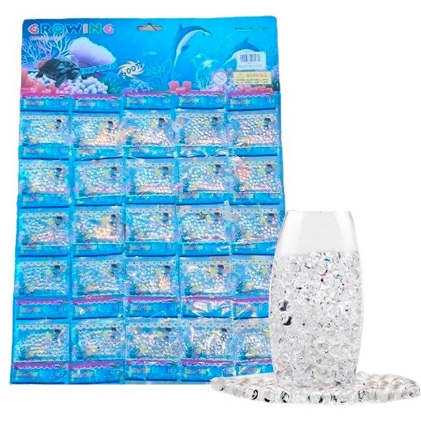 Producto - Pack 1000 Perlas Biogel Hidrogel Agua Adorno Transparentes