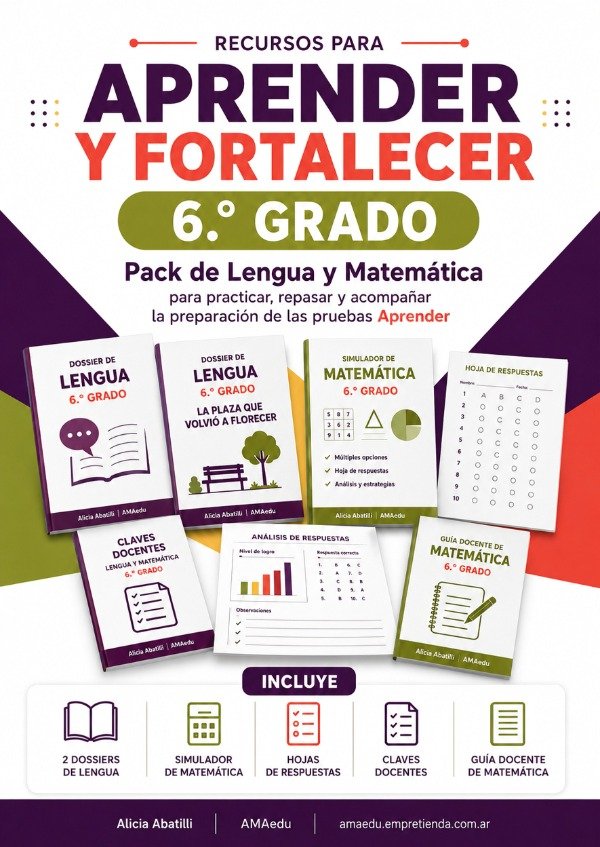 Producto - APRENDER en Sexto Grado - LENGUA Y MATEMÁTICA